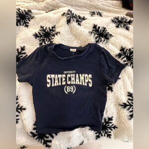 Navy blue crop top